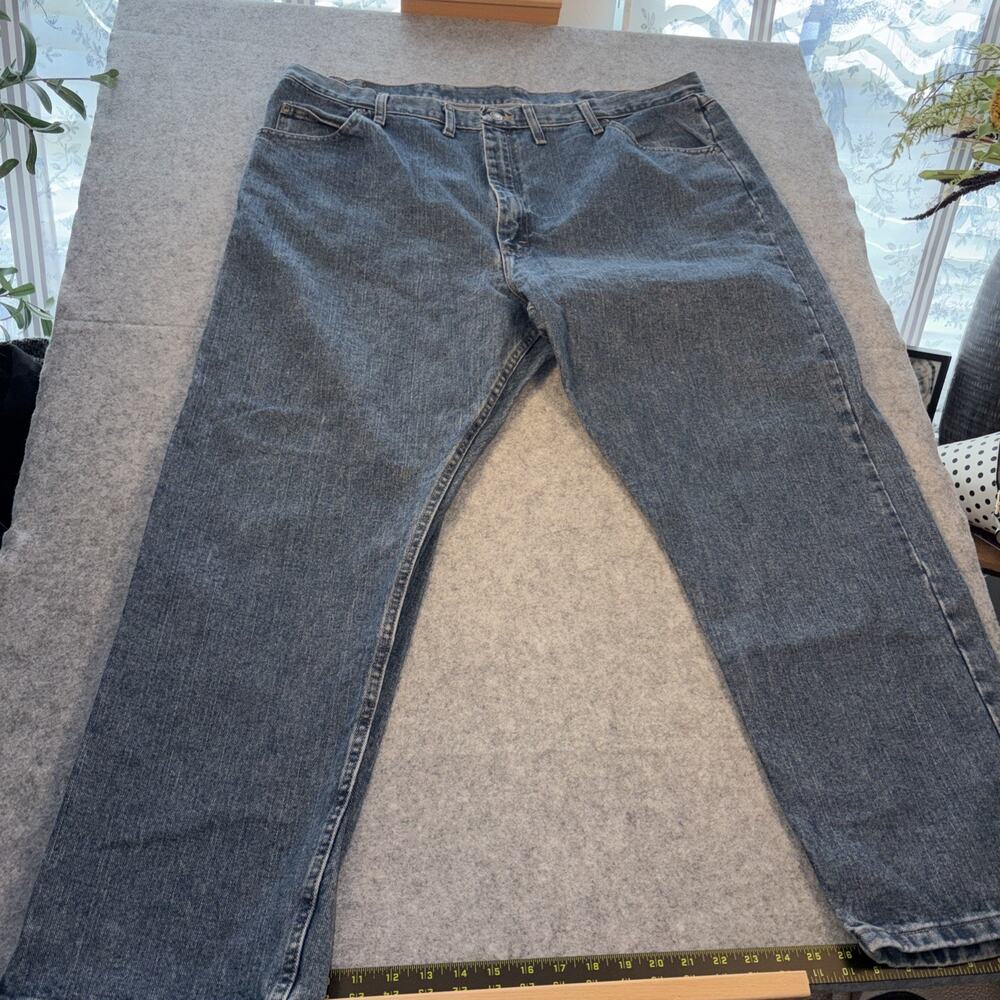 Wranglers Authentic Men’s Relaxed Fit Jeans Blue Medium Wash 44x30